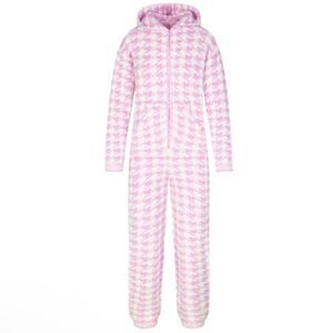 Skims Unisex Cozy Knit Limited Edition Petal Pink Houndstooth Zip Up